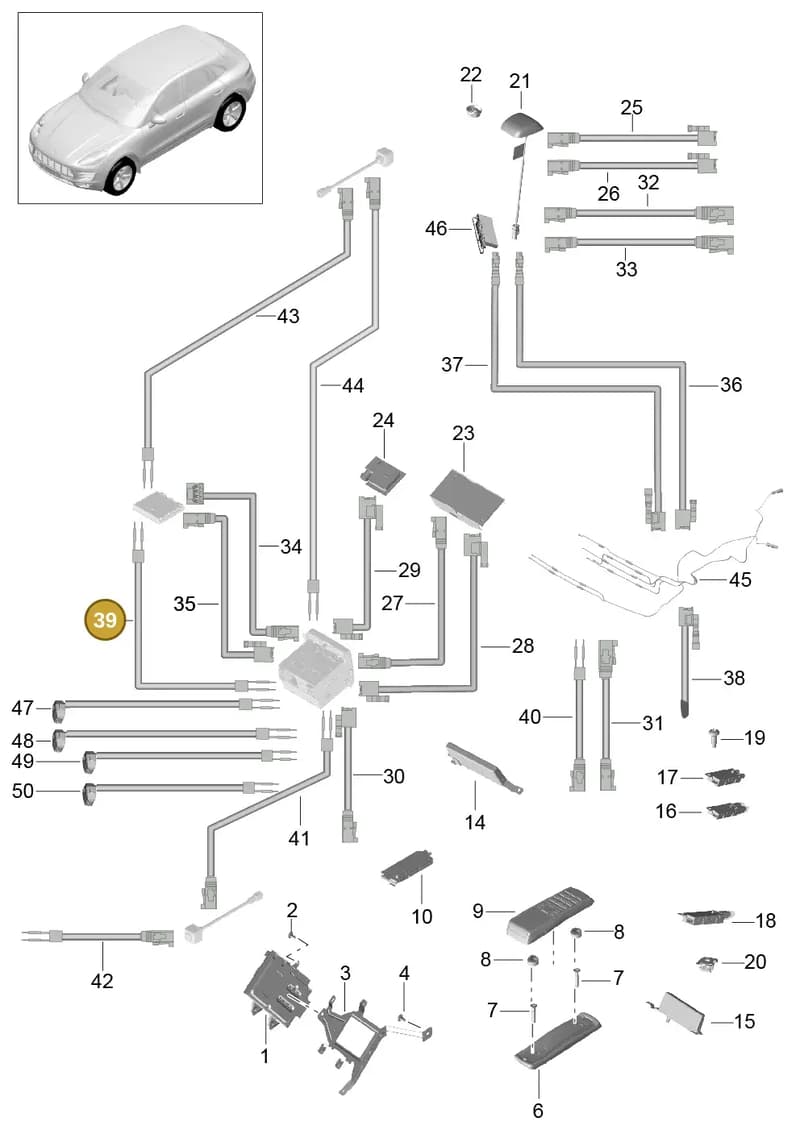 95B971298B — Porsche Macan (2013-2018) diagram p44911010, position 39