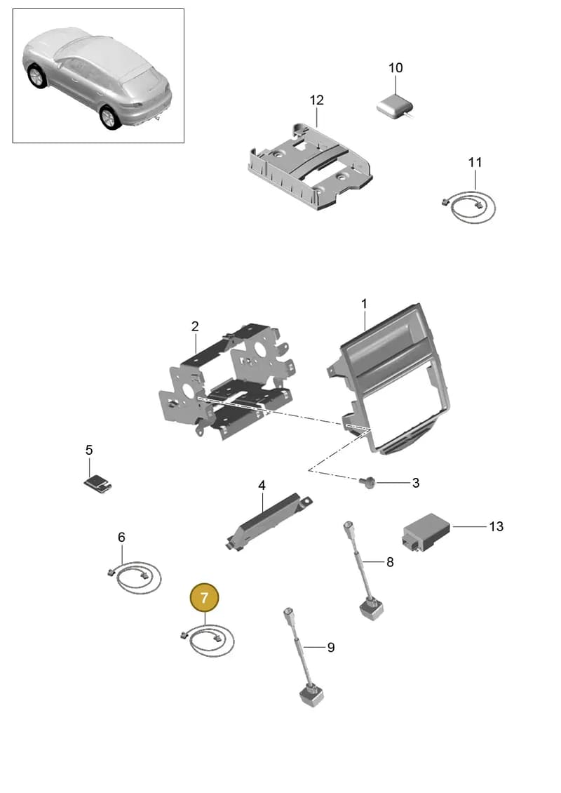 95B971298F — Porsche Macan (2013-2018) diagram p44911000, position 7