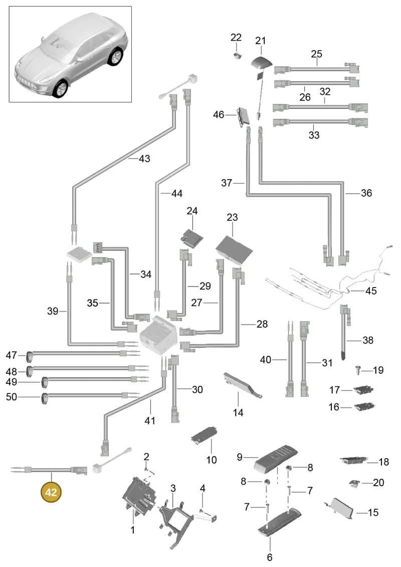 95B971298R — Porsche Macan (2013-2018) diagram p44911010, position 42