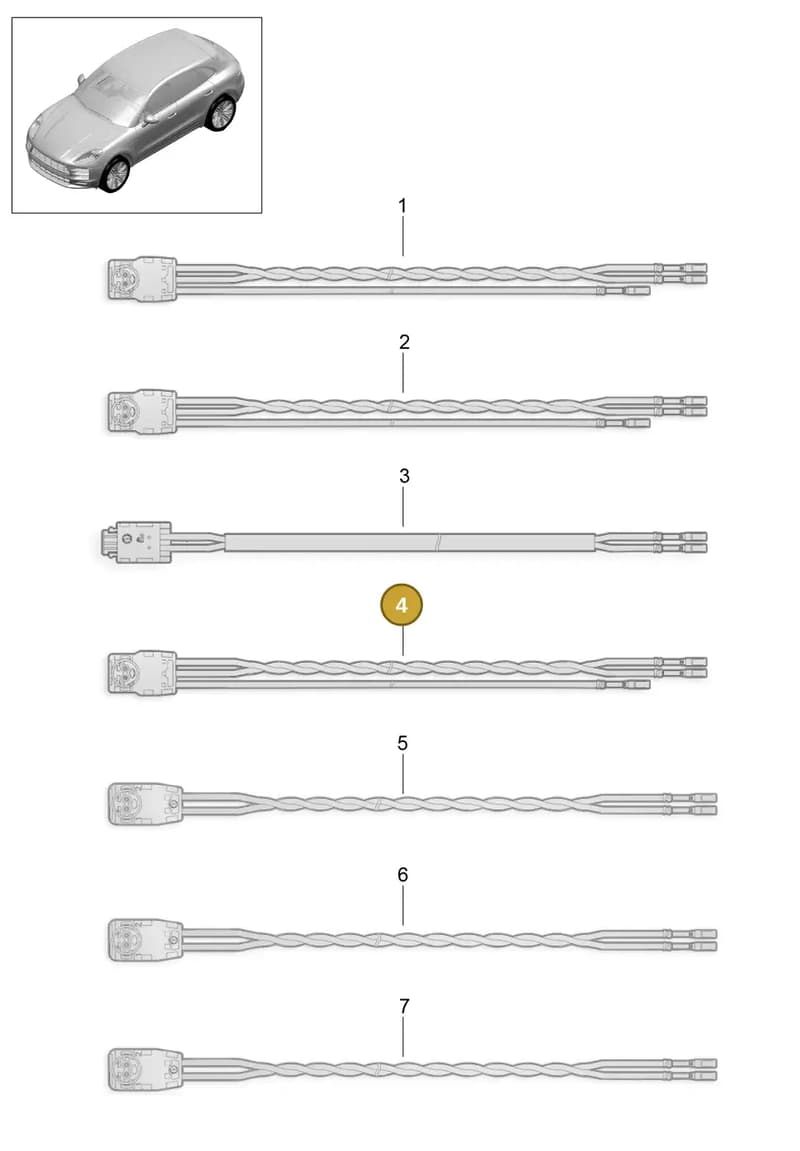 95B971333J — Porsche Macan (2018-2022) diagram p52902600, position 4
