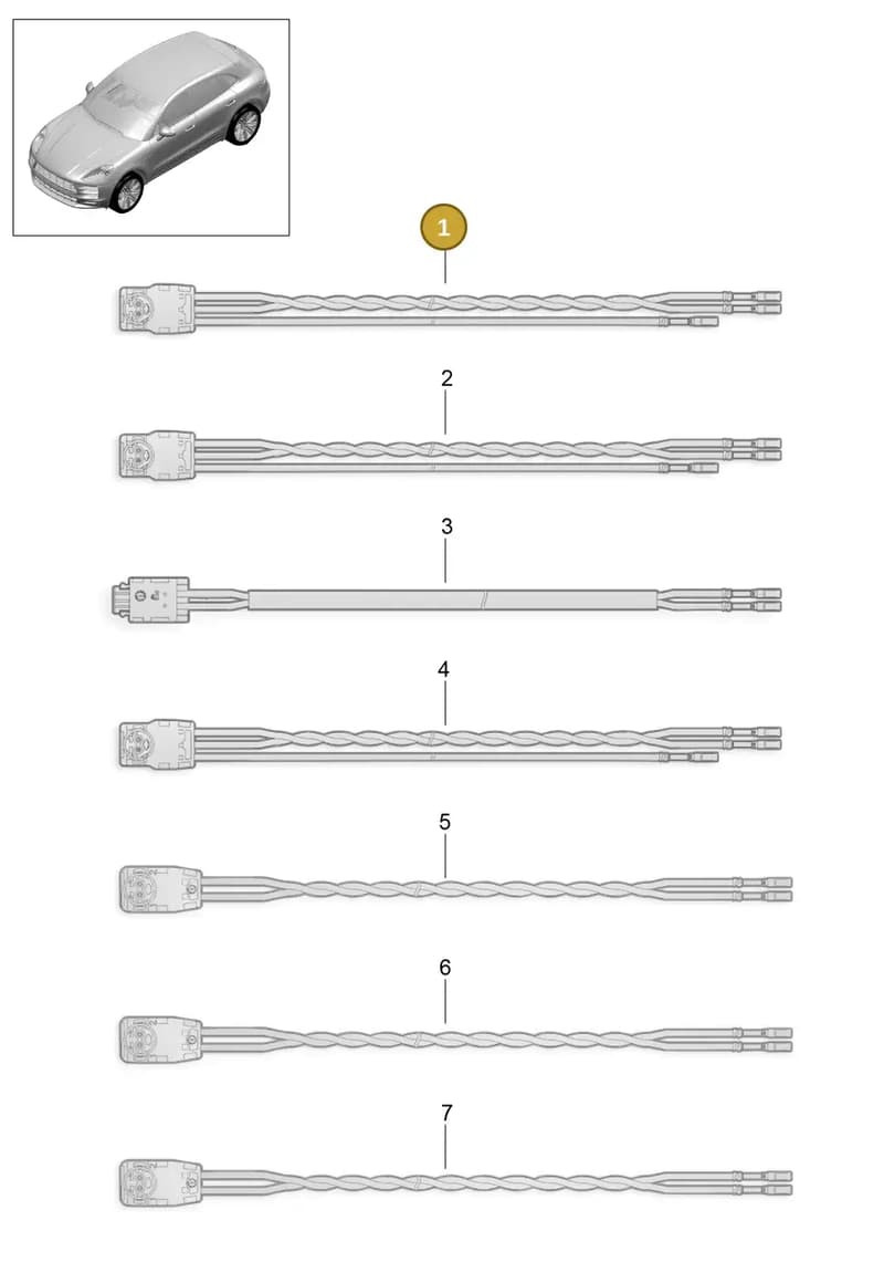 95B971333L — Porsche Macan (2018-2022) diagram p52902600, position 1