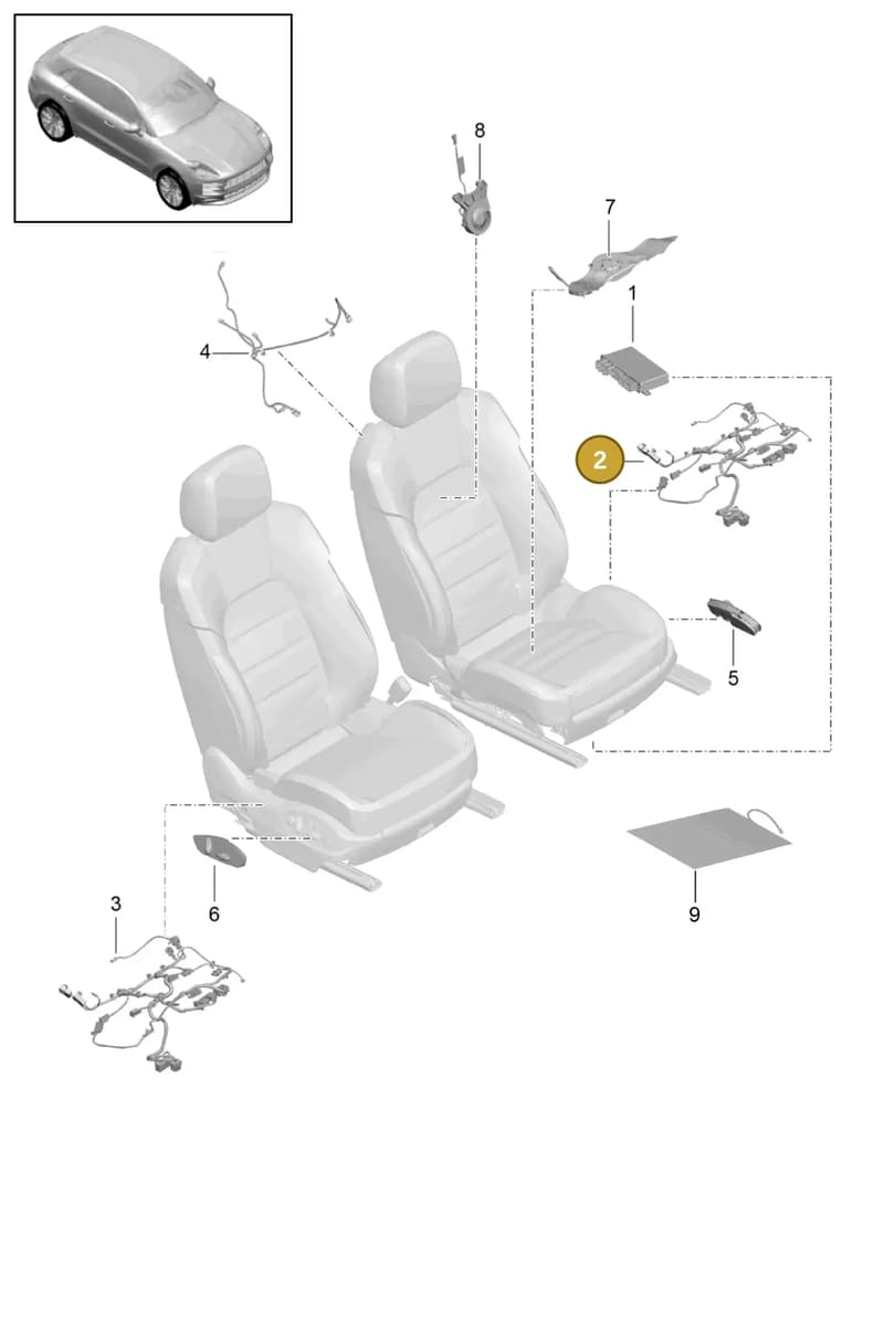95B971363AP — Porsche Macan (2018-2022) diagram p52817520, position 2