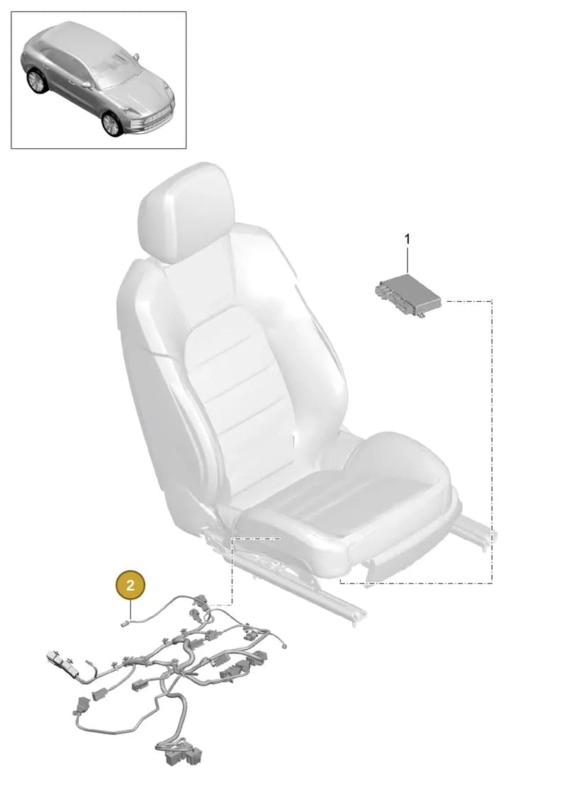 95B971363BA — Porsche Macan (2018-2022) diagram p52817500, position 2