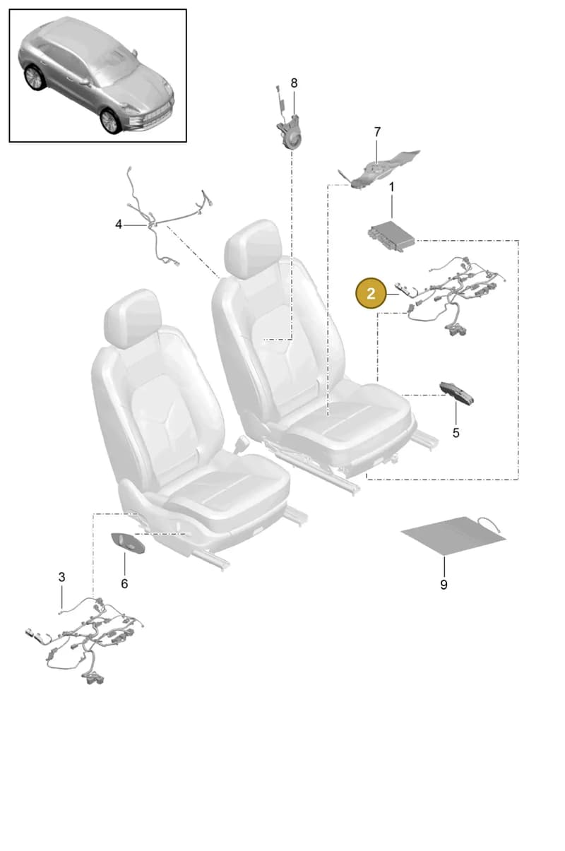 95B971363CL — Porsche Macan (2018-2022) diagram p52817510, position 2