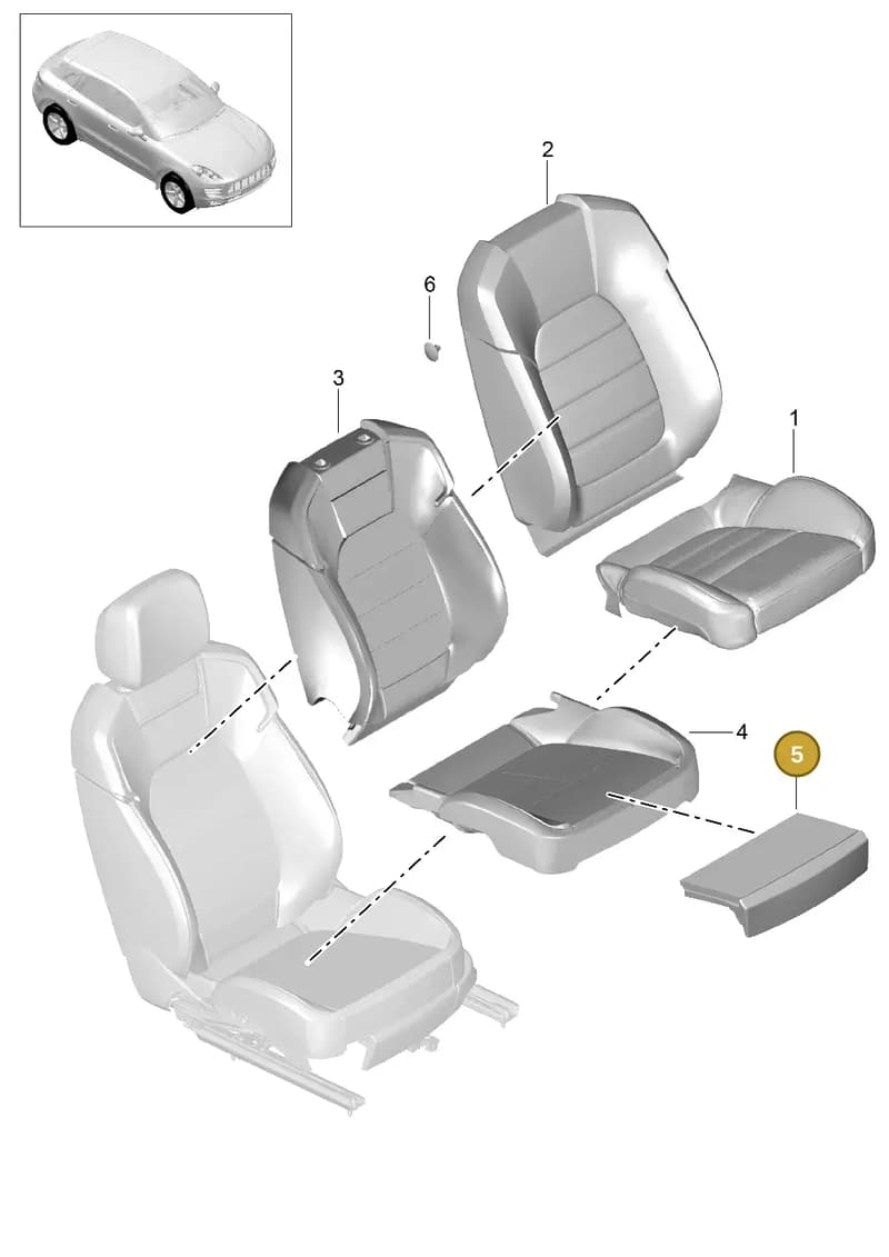 95B971363CM — Porsche Macan (2013-2018) diagram p44817010, position 5
