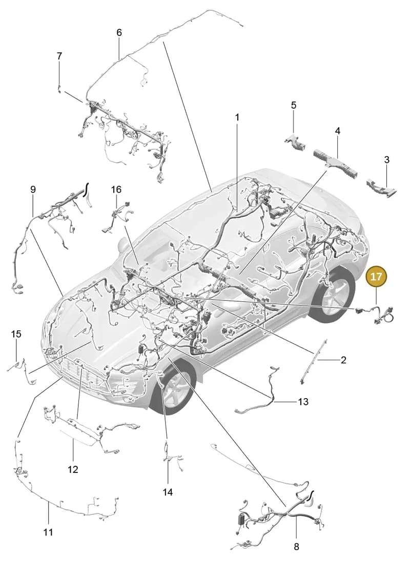 95B971411 — Porsche Macan (2013-2018) diagram p44902010, position 17