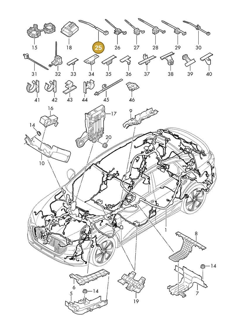 95B971739Q — Audi Q6 e-tron (2023-2025) diagram f5s971800, position 25