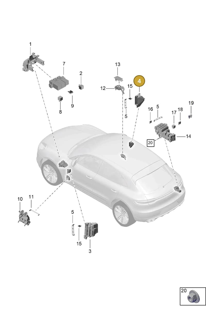 95B971846A — Porsche Macan (2018-2022) diagram p52902000, position 4