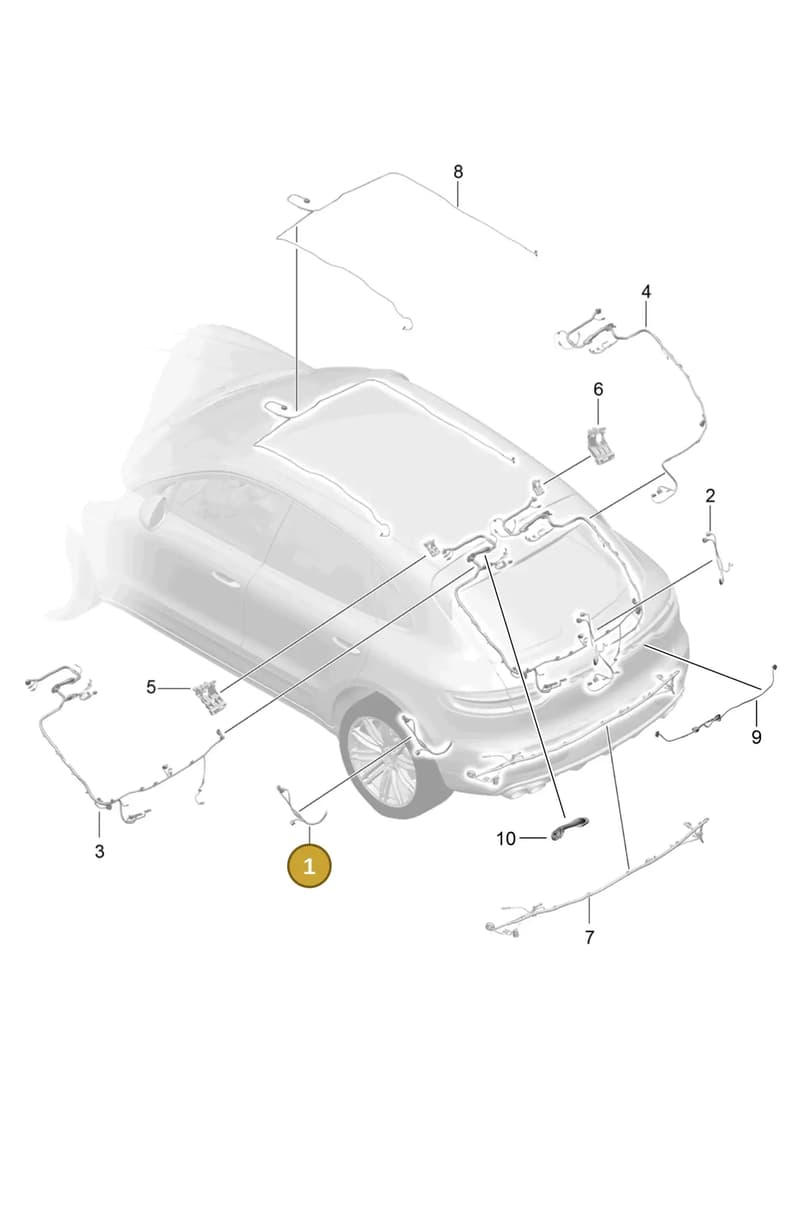 95B972253AA — Porsche Macan (2018-2022) diagram p52000170, position 1