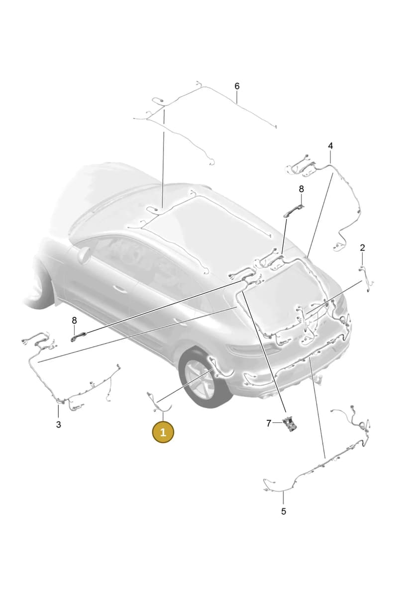 95B972253K — Porsche Macan (2013-2018) diagram p44902020, position 1