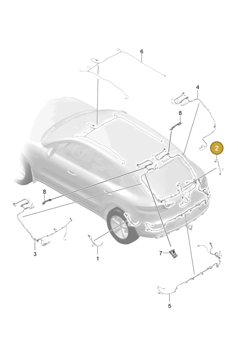 95B972254D — Porsche Macan (2013-2018) diagram p44902020, position 2