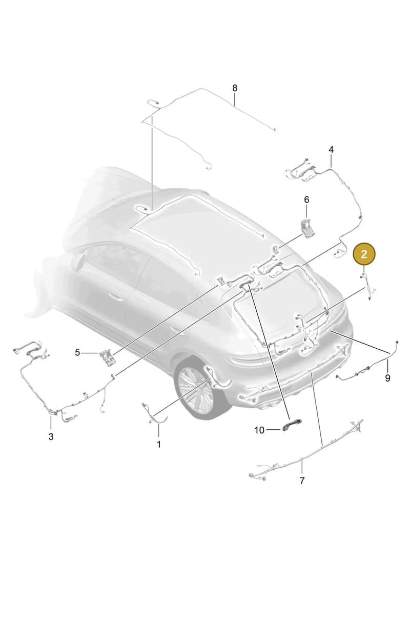 95B972254M — Porsche Macan (2018-2022) diagram p52000170, position 2
