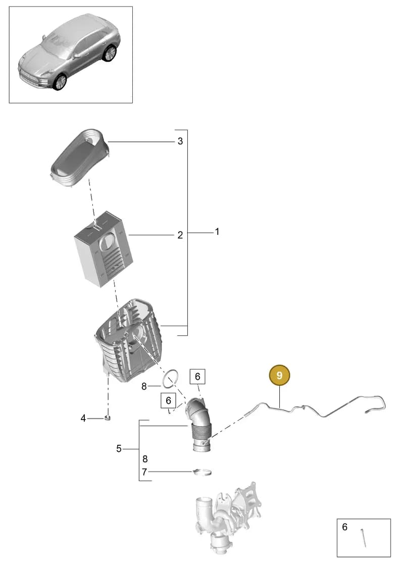 95B974901PY — Porsche Macan (2018-2022) diagram p52000142, position 9