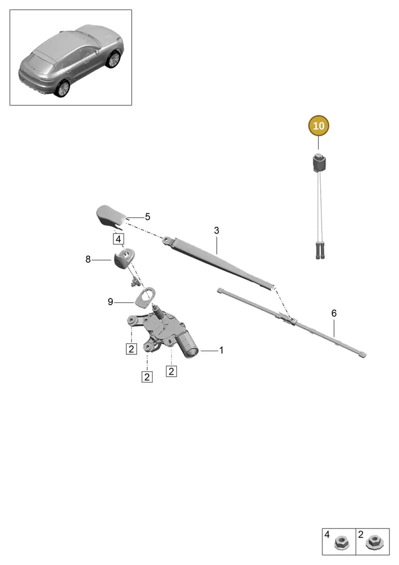 95B998030 — Porsche Macan (2018-2022) diagram p52904050, position 10
