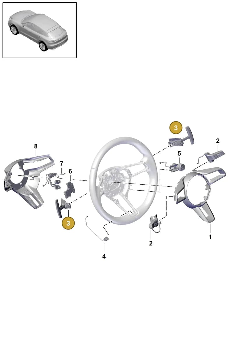 95B998540EGT8 — Porsche Macan (2018-2022) diagram p52403020, position 3