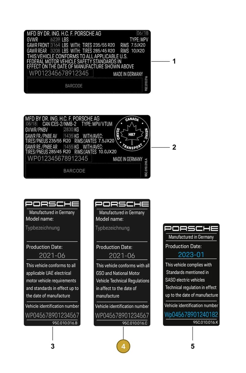 95C010016C — Porsche Macan (2024-2024) diagram p61003200, position 4
