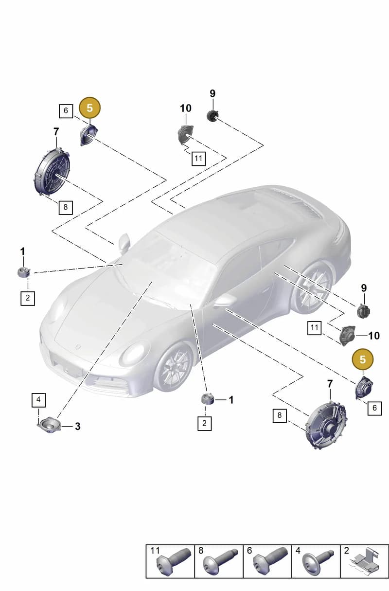 95C035415A — Porsche 911 (2024-2025) diagram p63914100, position 5