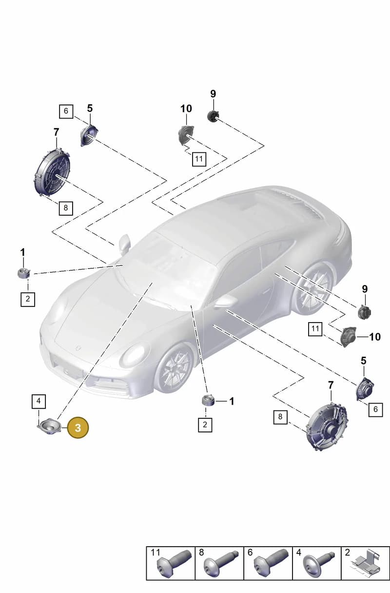 95C035415D — Porsche 911 (2024-2025) diagram p63914100, position 3