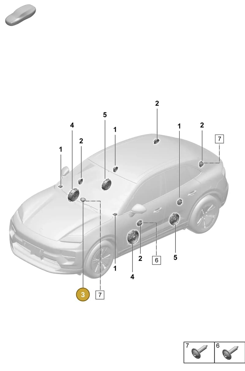 95C035415D — Porsche Macan (2024-2024) diagram p61914100, position 3