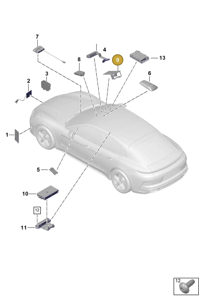 95C035503 — Porsche Panamera (2023-2025) diagram p62911200, position 9