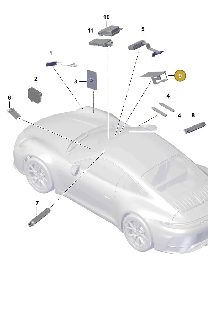 95C035503 — Porsche 911 (2024-2025) diagram p63911200, position 9