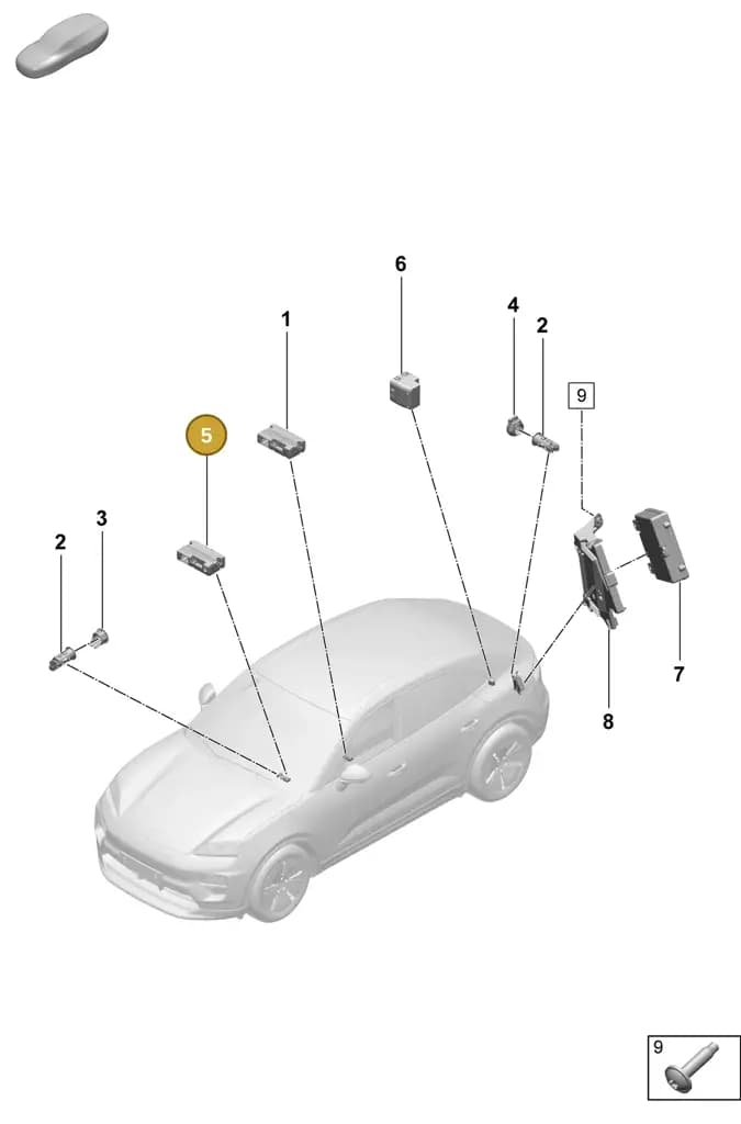 95C035700ABLK — Porsche Macan (2024-2024) diagram p61905700, position 5