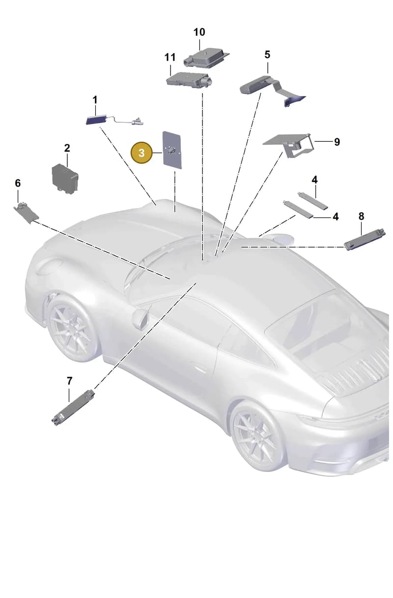 95C051502 — Porsche 911 (2024-2025) diagram p63911200, position 3