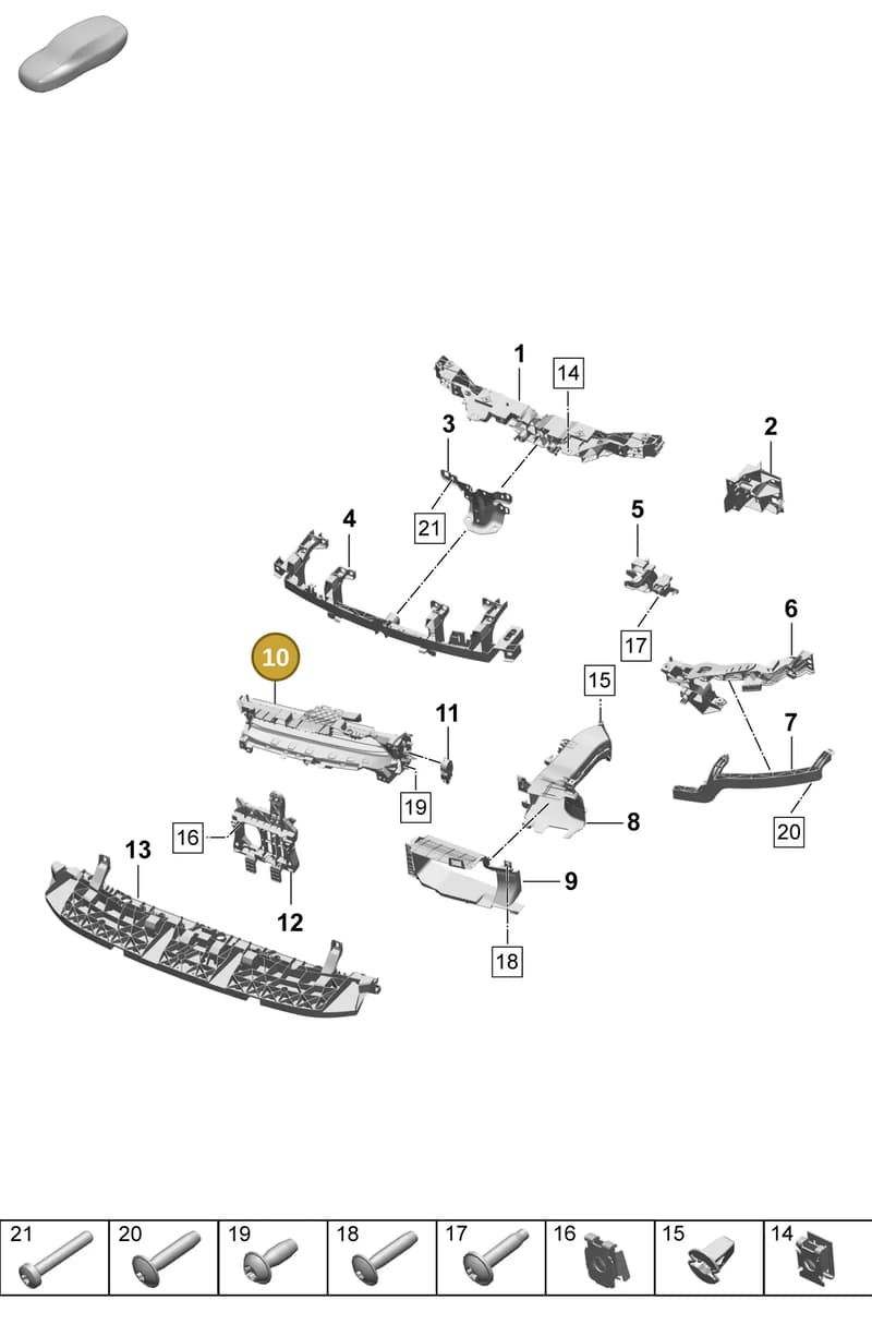 95C121752E — Porsche Macan (2024-2024) diagram p61802100, position 10