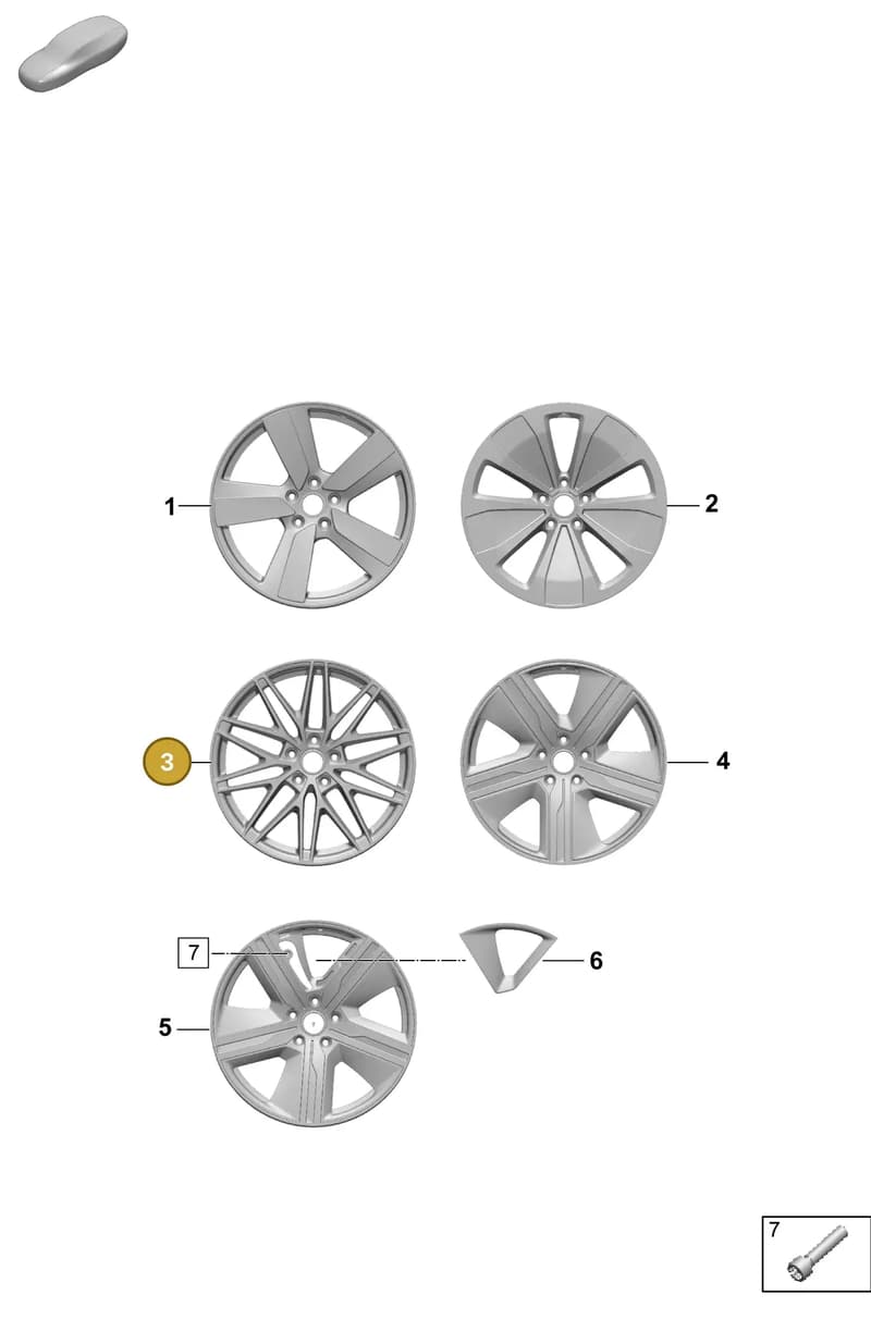 95C601025ADI44 — Porsche Macan (2024-2024) diagram p61601200, position 3