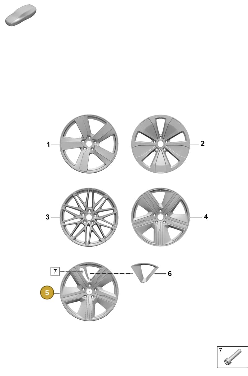 95C601025ALQO1 — Porsche Macan (2024-2024) diagram p61601200, position 5