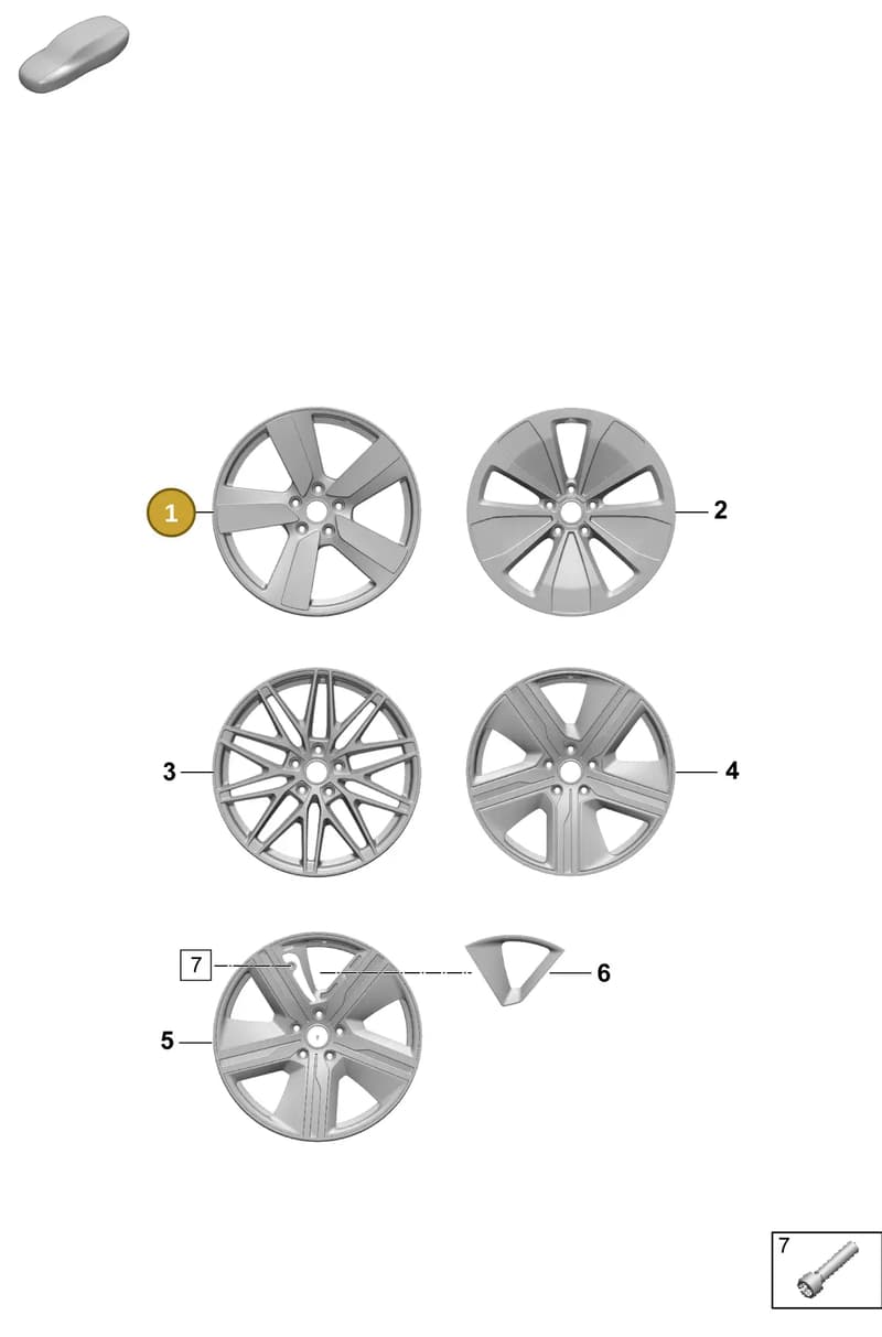 95C601025BJQO1 — Porsche Macan (2024-2024) diagram p61601200, position 1