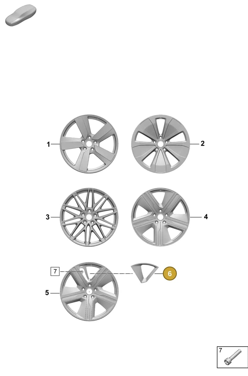 95C601147O3G — Porsche Macan (2024-2024) diagram p61601200, position 6