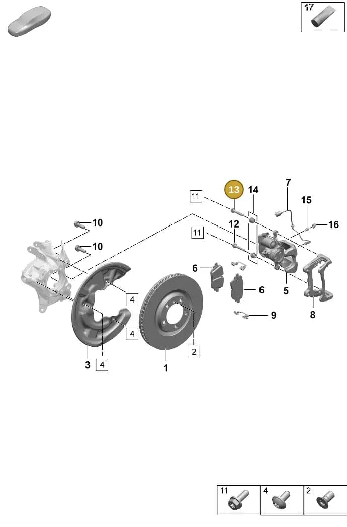 95C609467A — Porsche Macan (2024-2024) diagram p61603100, position 13
