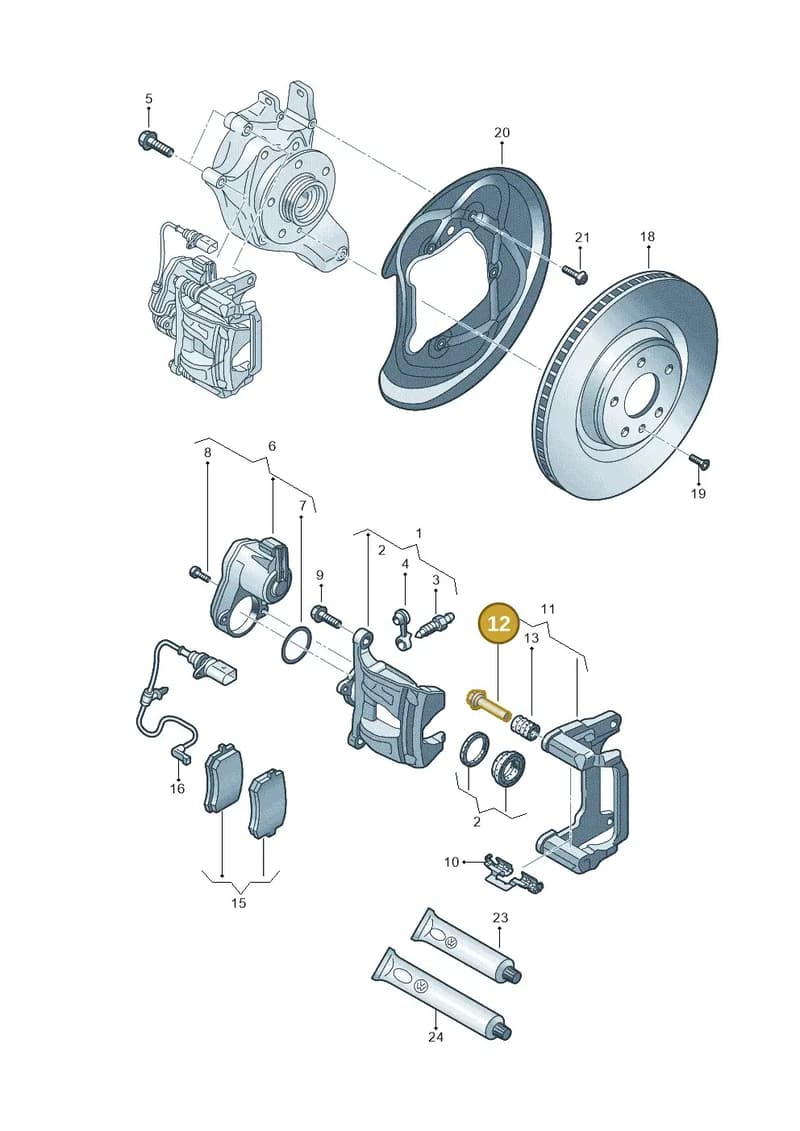 95C609467 — Audi A5 Limousine (2024-2025) diagram 8wk615060, position 12