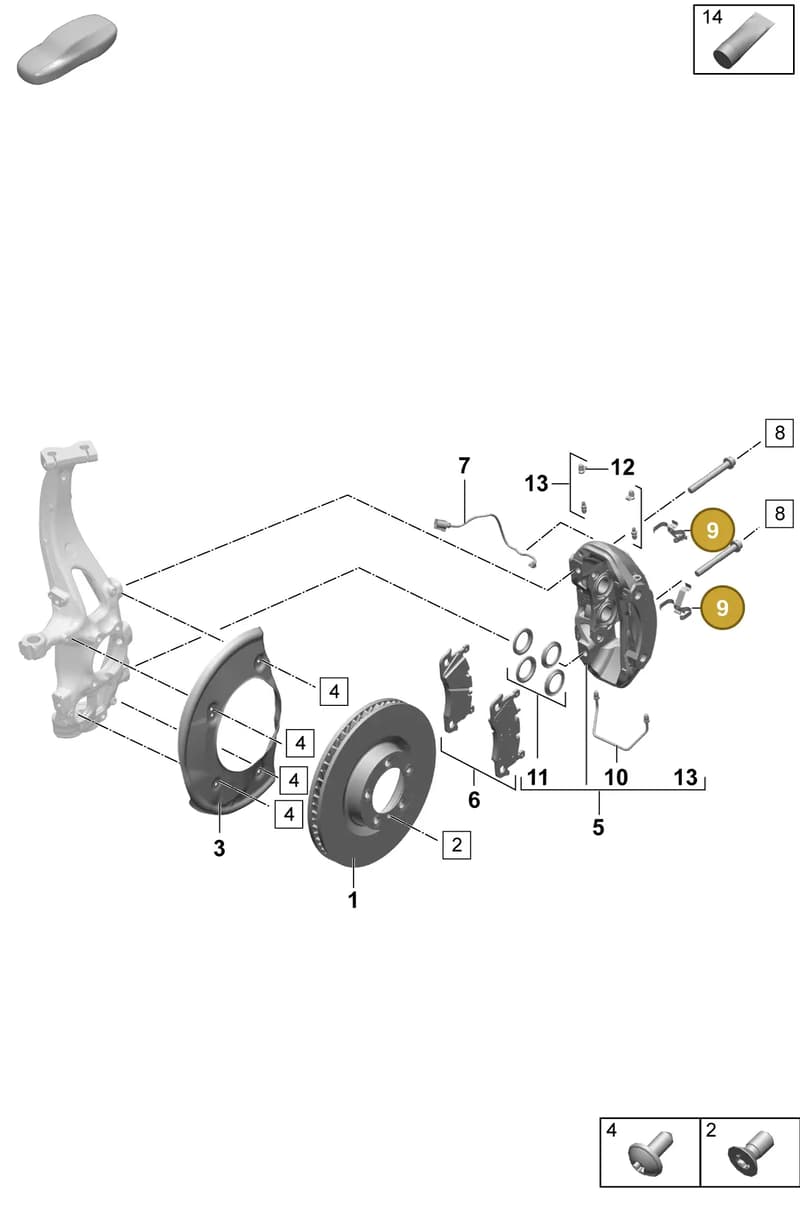95C615269E — Porsche Macan (2024-2024) diagram p61602000, position 9
