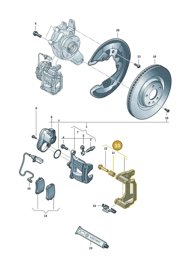 95C615425G — Audi Q6 e-tron (2023-2025) diagram f5s615060, position 10