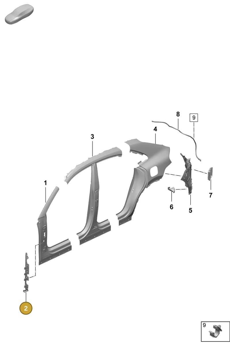 95C803415YGRV — Porsche Macan (2024-2024) diagram p61801550, position 2