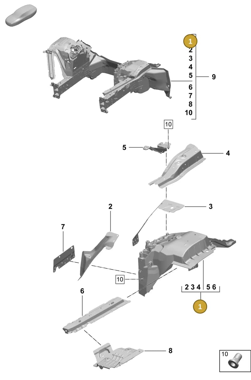 95C805140YGRV — Porsche Macan (2024-2024) diagram p61801110, position 1