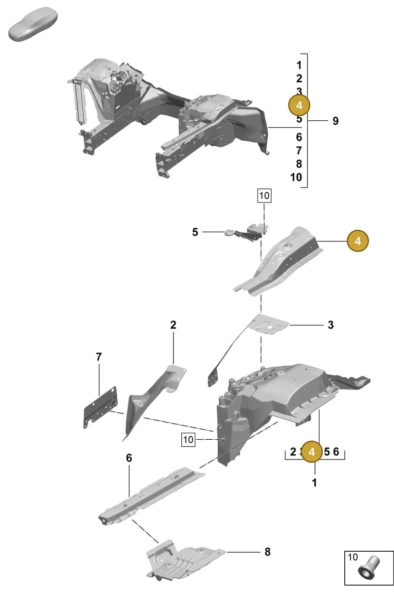 95C805157YGRV — Porsche Macan (2024-2024) diagram p61801110, position 4