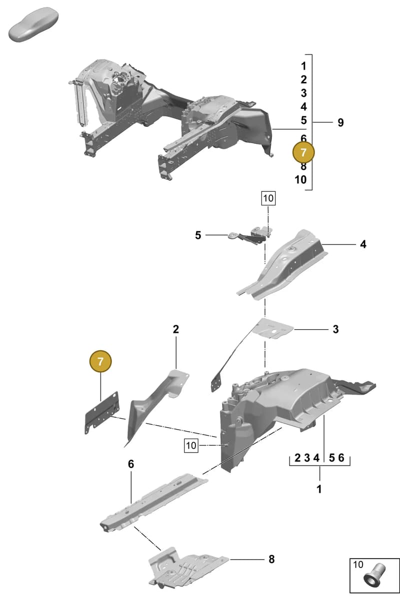 95C805234YGRV — Porsche Macan (2024-2024) diagram p61801110, position 7