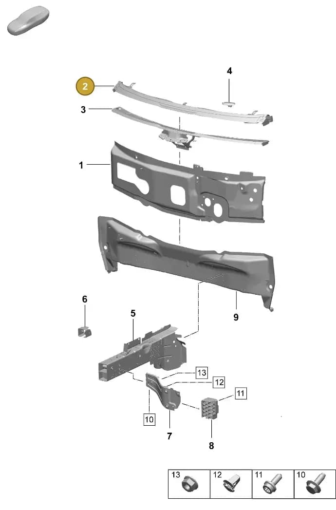 95C805253YGRV — Porsche Macan (2024-2024) diagram p61801100, position 2