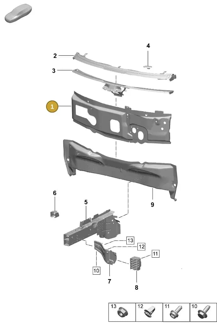 95C805431AYGRV — Porsche Macan (2024-2024) diagram p61801100, position 1