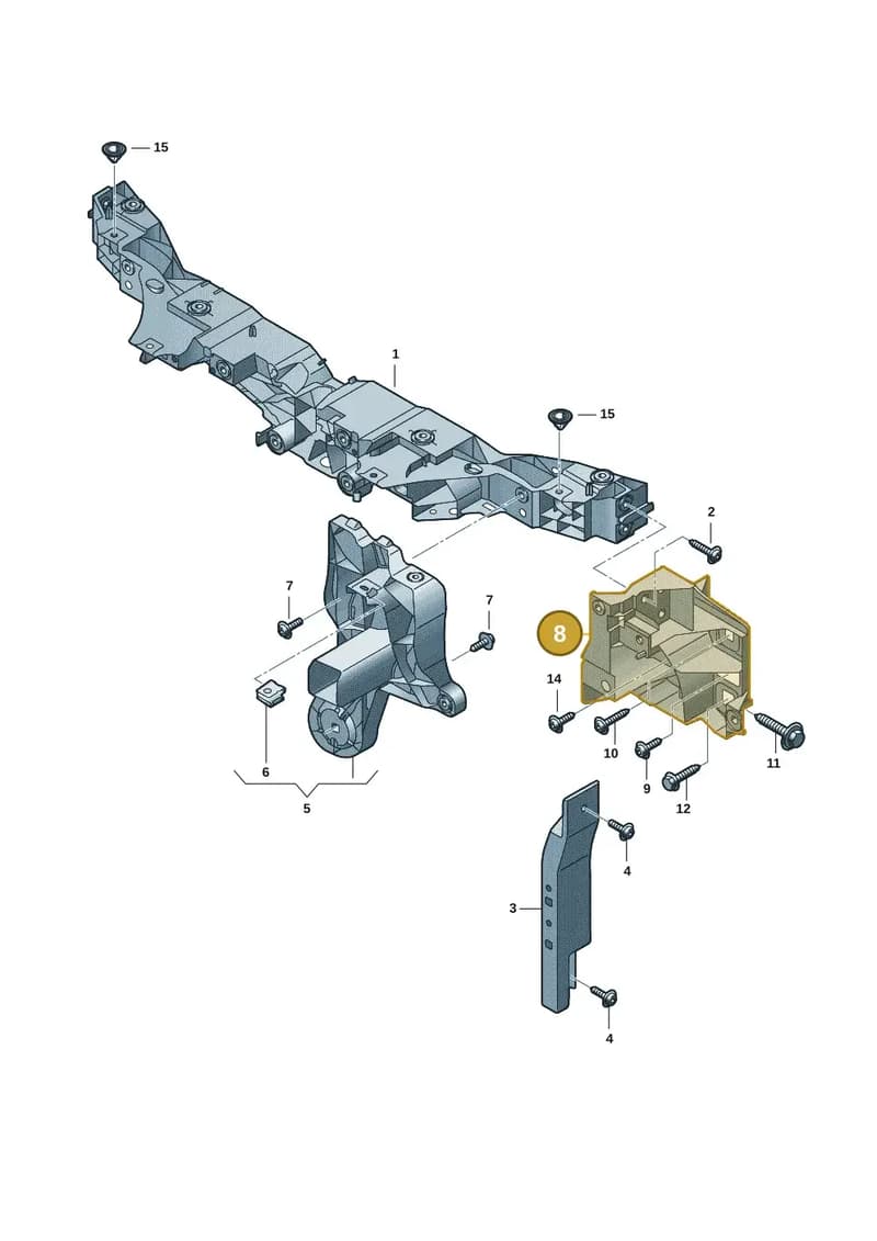 95C805445A — Audi Q6 e-tron (2023-2025) diagram f5s805000, position 8