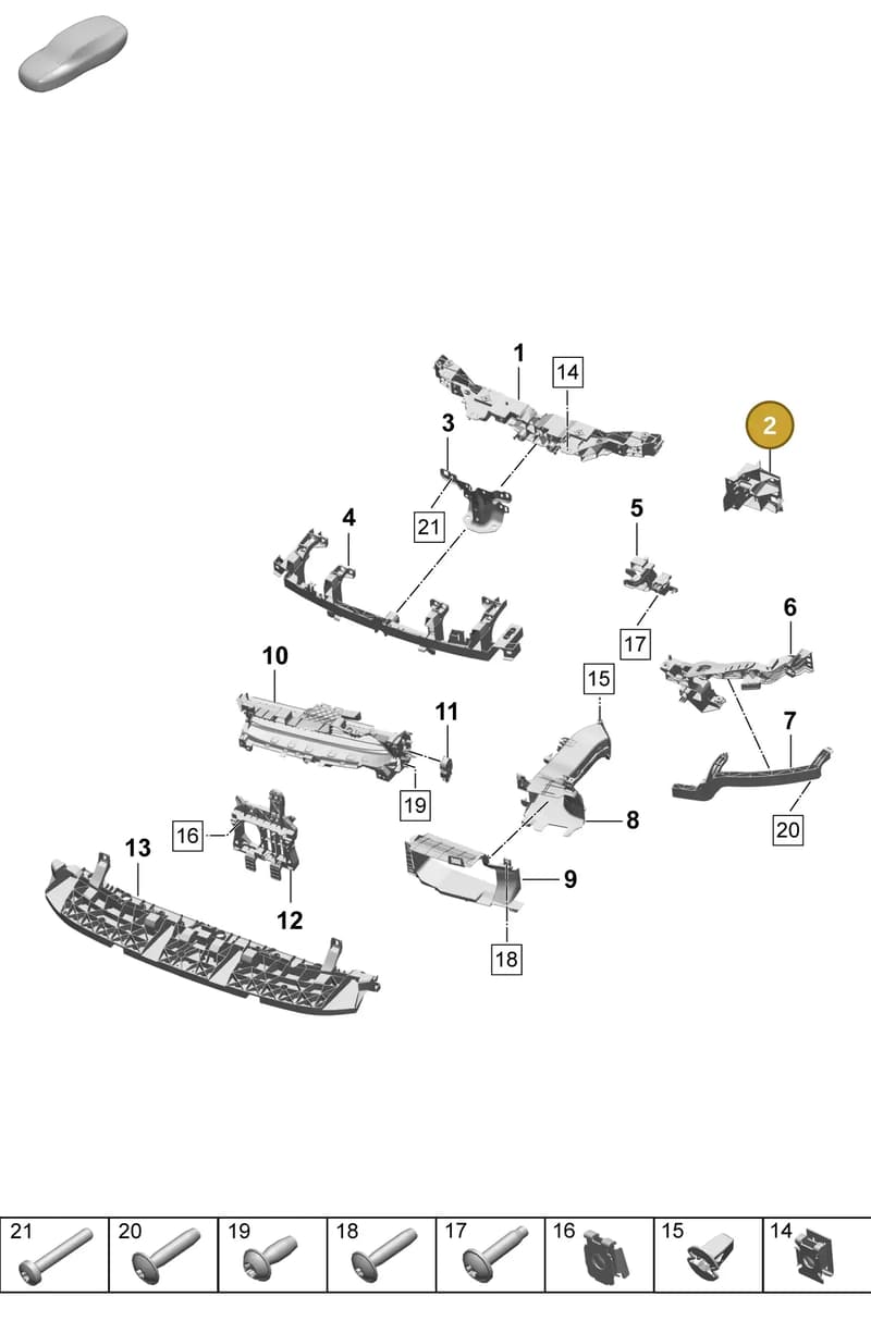 95C805445 — Porsche Macan (2024-2024) diagram p61802100, position 2