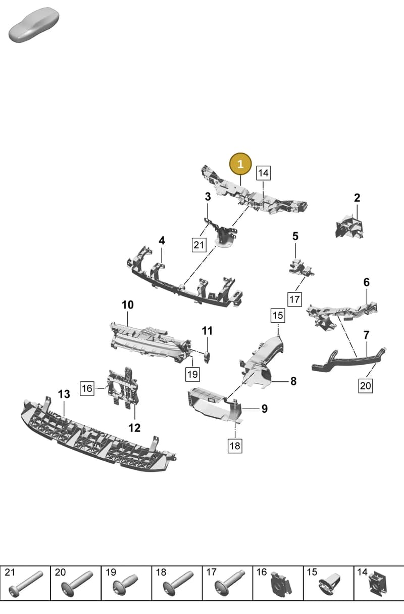 95C805594D — Porsche Macan (2024-2024) diagram p61802100, position 1
