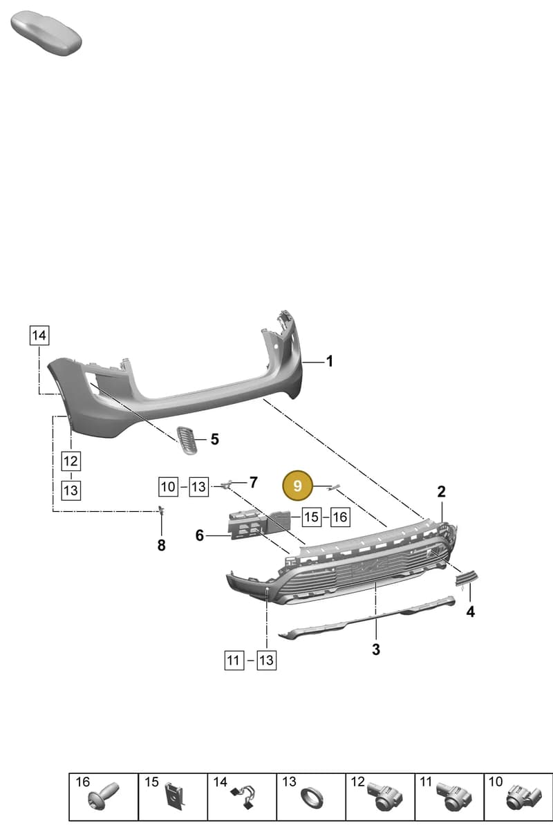 95C807055 — Porsche Macan (2024-2024) diagram p61802540, position 9