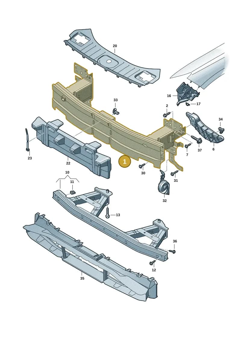 95C807109G — Audi Q6 e-tron (2023-2025) diagram f5s807000, position 1