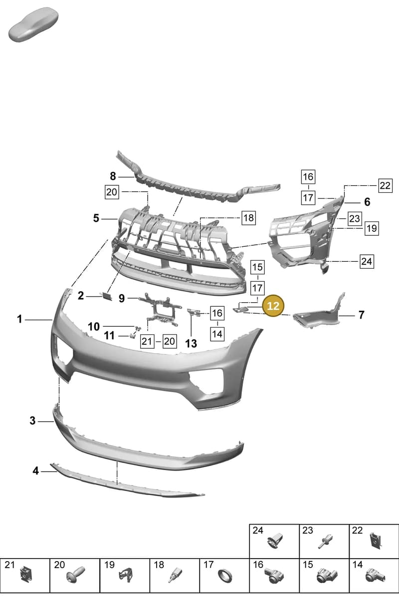 95C807129 — Porsche Macan (2024-2024) diagram p61802030, position 12
