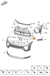 95C807129 Porsche Retainer for Ultrasound Sensor