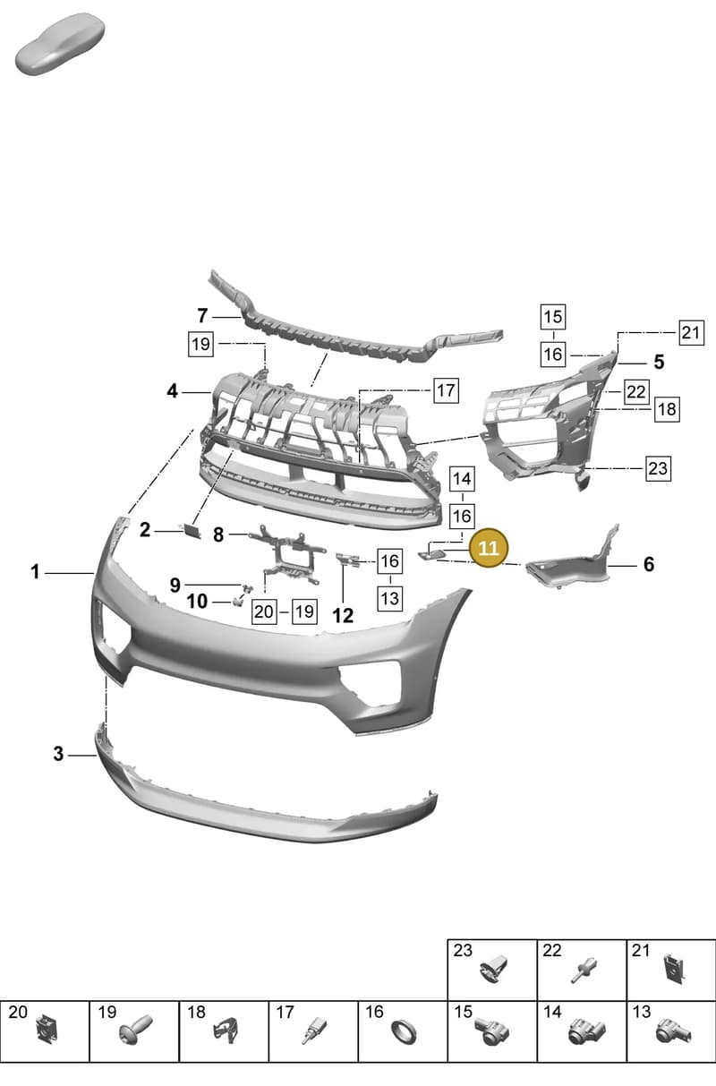 95C807130 — Porsche Macan (2024-2024) diagram p61802000, position 11